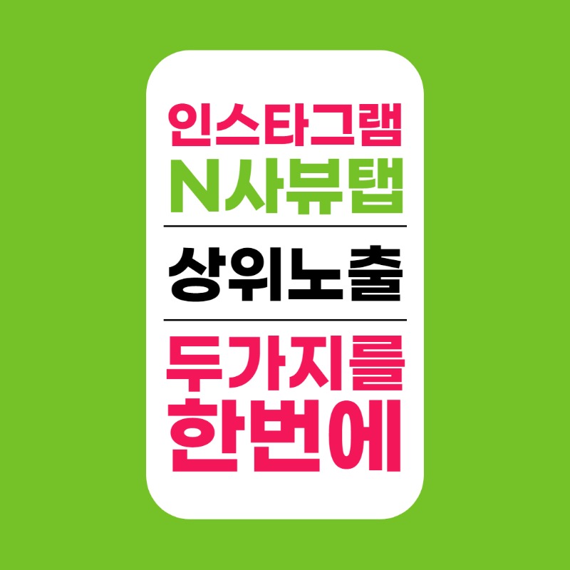N사 뷰탭/인스타 인기게시물 상위노출 30일보장